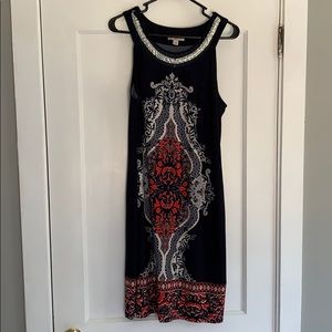 Dress barn dress with silver accents